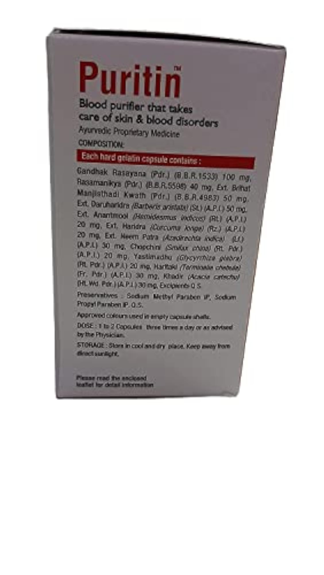 Puritin Capsule, Pack 1