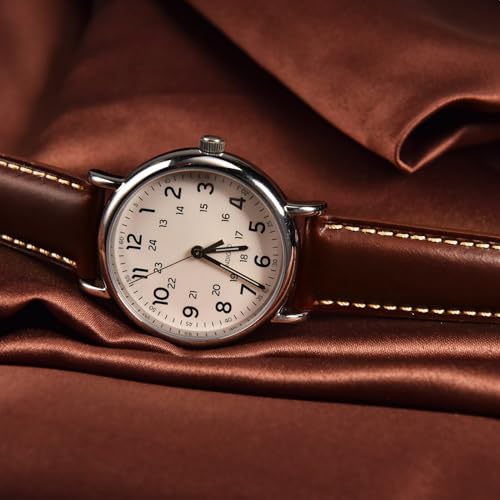 Ritche Pulseiras de relógio de couro genuíno de liberação rápida para homens e mulheres - Pulseira d