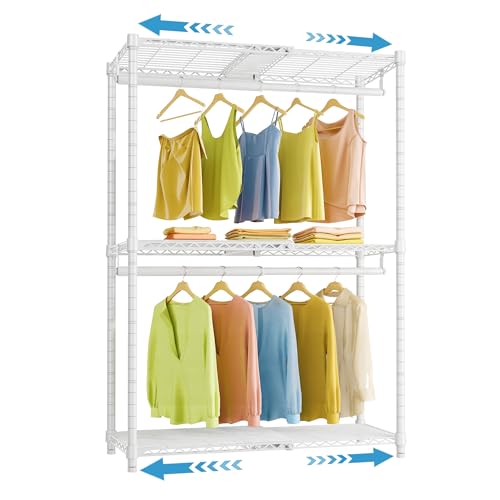 Image of VIPEK X1 Expandable Clothes Rack Heavy Duty Adjustable Closet System White