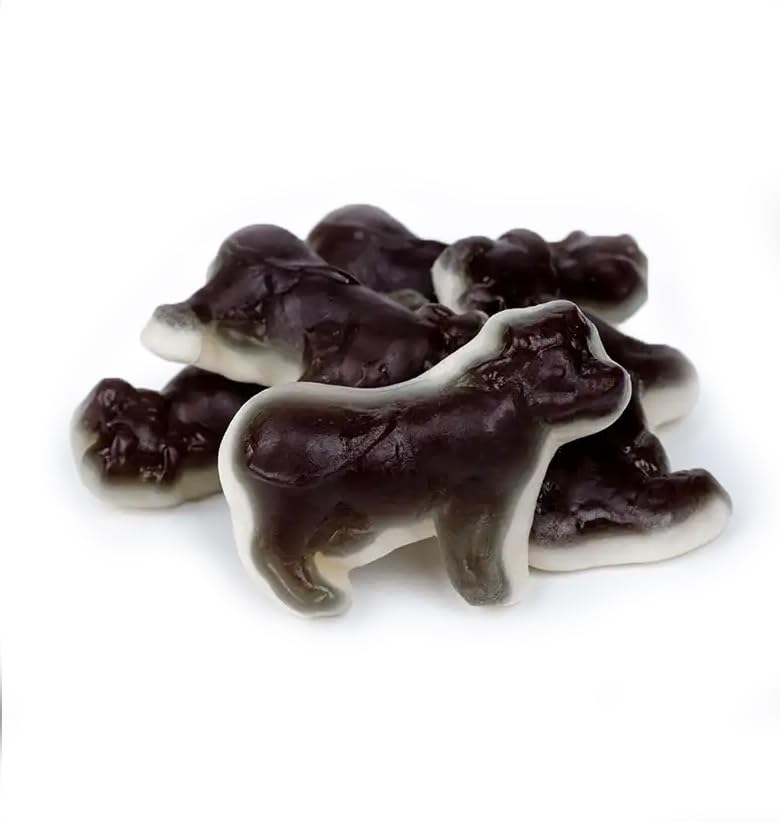 SweetGourmet Black and White Gummy Cows Bulk Candy | 1 Pound