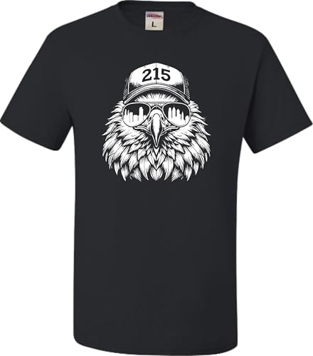 Go All Out Eagle Wearing 215 Hat and Sunglasses Mens Toddler Women Youth T-Shirt4