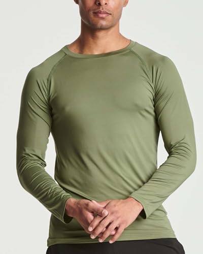 Image of Real Essentials 4 Pack: Men's Compression Long-Sleeve T-Shirt Athletic Cold Weather Baselayer (Available in Big & Tall)