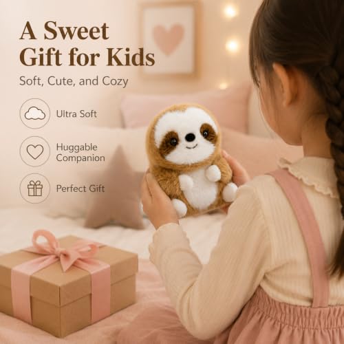 TIANCHANGZC Small Sloth Stuffed Animal, 5-Inch Soft Plush Toy Gift for Kids by TIANCHANGZC - Used condition - Image 4
