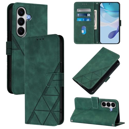 �X�}�z�P�[�X �Ή��@�� for Samsung Galaxy A57 �X�}�z�P�[�X�y�J�[�h�z���_�[�E�E�H���b�g�E�}�O�l�b�g�o�b�N���E�t���b�v�E�X�^���h�@�\�t���zGreen