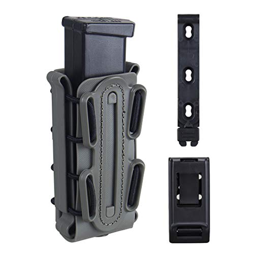 IDOGEAR Mag Pouch Pistol Magazine Pouches 9mm Softshell Adjustable Universal Mag Carrier .40 S&W .45 ACP with Belt&MOLLE Clips