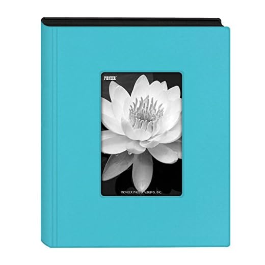 Álbum de fotos Pioneer Photo Albums Mini Frame Cover, Casual, Aqua Blue, 4" x 6", 1