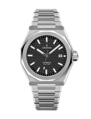 TACTICAL FROG Cronos L6028 - Reloj automático para hombre, movimiento PT5000, cristal de zafiro de 39 mm, resistente al agua hasta 100 m, Esfera negra