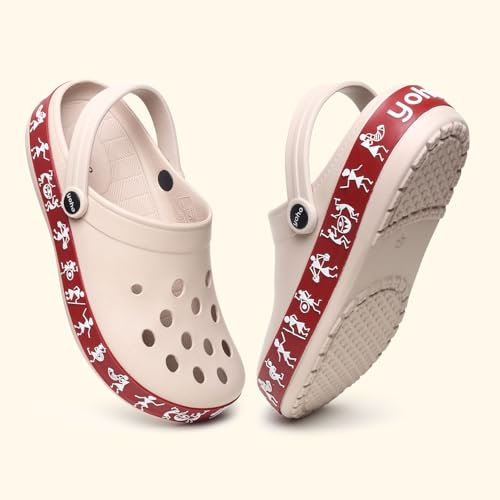 Image of YOHO Hacker Clogs for Women | Waterproof Monsoon Footwear & Rainy Shoes | Tribal Print with Backstrap | 003