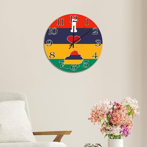 Horloge décorative drapeau Ile Maurice pour l'ambiance d'une chambre - 6