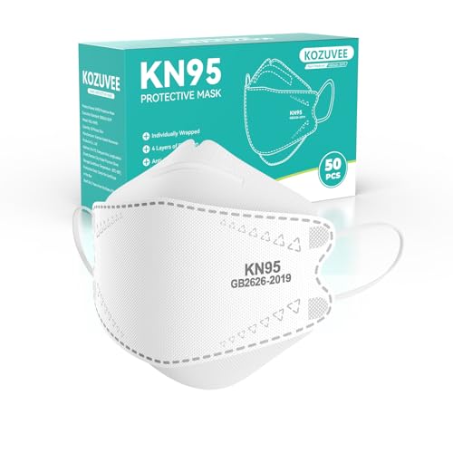 Image of KN95 Face Masks Black for Adults, Individually Wrapped, Breathable Disposable KN95 Mask with Elastic Ear Loop