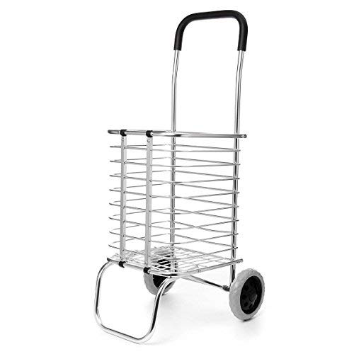 Bigapple 25kg Aluminium Portable Basket with Wheels for Homes, Offices to Carry Light Weight