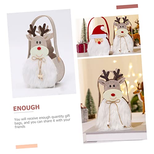 Bolsas de fiesta de Navidad para dulces, envoltorio de paño PRETYZOOM para regalos navideños 4