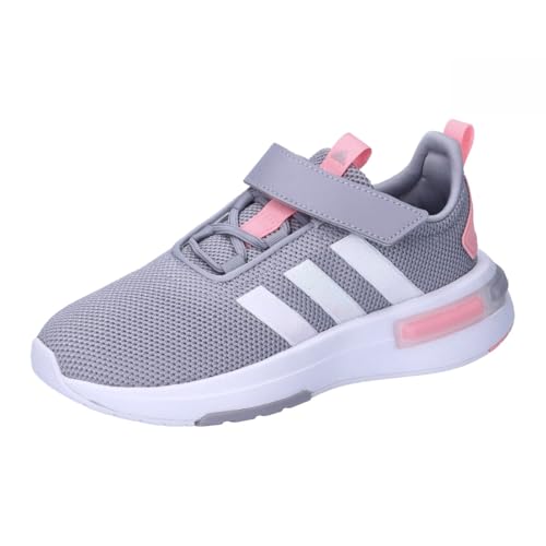 Dettagli a contrasto adidas Unisex - Bambini Racer TR23 Shoes Kids, glory grey/pink spark/core black, 38 2/3 EU