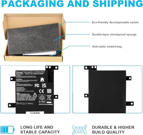 CSrose C21N1347 2ICP4/63/134 Laptop Battery for ASUS X555 A555L R556LA R556LB R556L X555L F555LX555DG X555LA X555LB X555LD X555LN F555LA F555 F555L R556LA R556LB R556LD R556U K555LA K555LB K555L R556L - Image 5