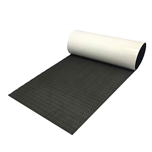 CHURERSHININGEVA Foam Boat Flooring Marine Boats Decking Self-Adhesive Faux Teak Sheet 95"x35" Non-Slip Sea Deck Mat for Boats Pontoon Kayak Swim Platform Helm Pad RV Floor