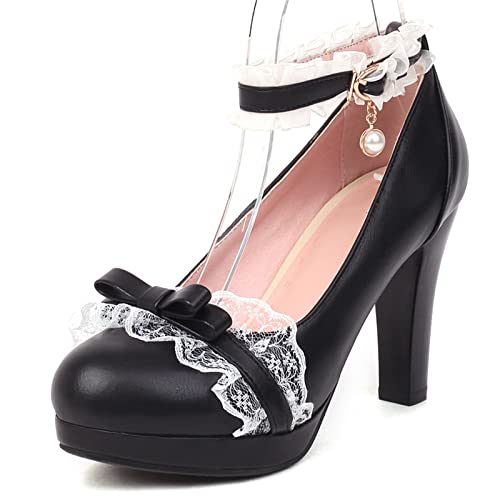 Escarpins mariage Lizoleor à bout fermé et noeud élégant pour robe de mariée et fête