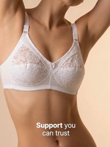 Image of INKURV Full Coverage Net Bra for Women Cotton| Comfortable Minimizer Bra for Heavy Breast Bra for Big Busts| Sag Lift Support Bra