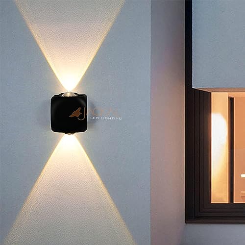 Image of JACKAL 4 Watt Warm White Up Down LED Outdoor Wall Lights Waterproof (2 Way) - IP65 Grade Waterproof Metal Body | Fancy Exterior Wall Mounted Light, Wall Lamp - 6 Months Warranty