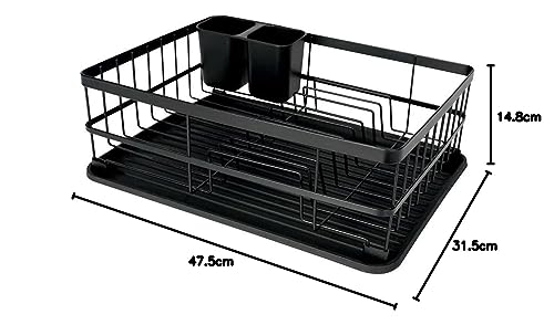 Mor - Escorredor De Louça 9 Pratos Preto Fosco