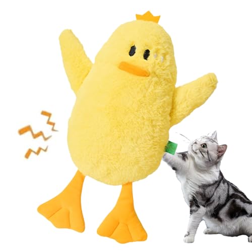 猫用ぬいぐるみ,室内用シャカシャカ音付き柔らかい猫用ぬいぐるみ - インタラクティブ歯固めコンパニオン ソフトフィギュア 小型から大型猫種用 室内外対応