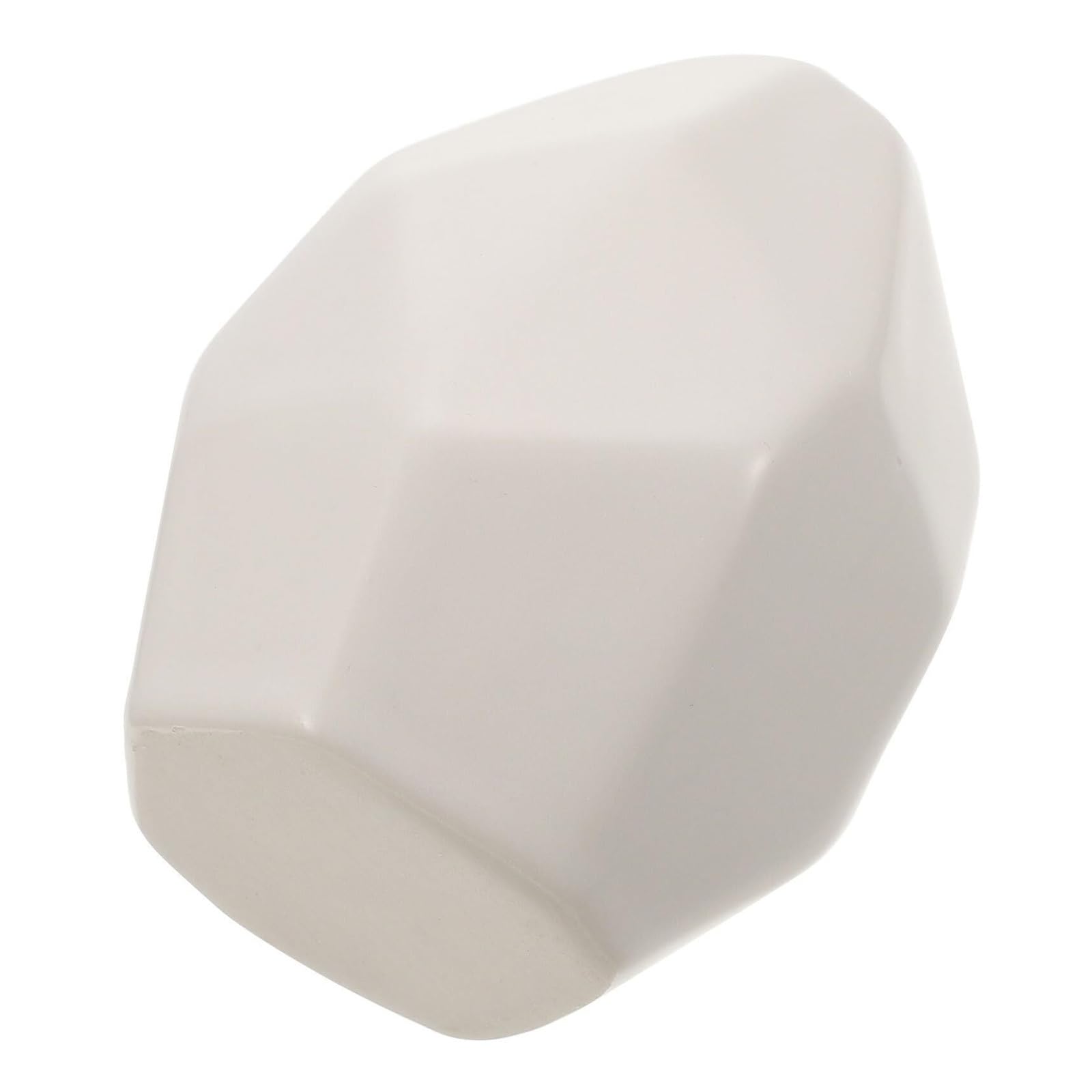 Entryway Decor Ceramic Flower Vase For Dried Flowers Multifaceted White Porcelain Arrangement Unique House Gifts
