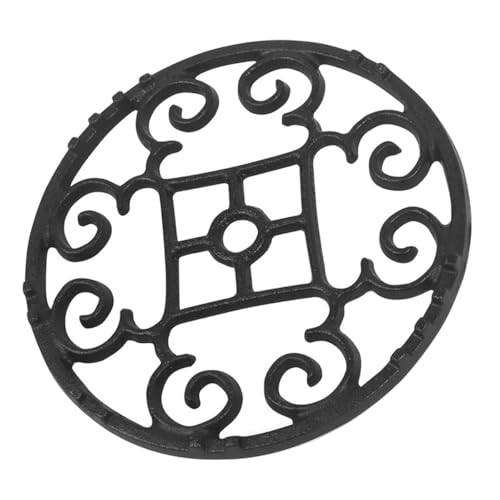 Nicear Rejilla para wok de hierro fundido, soporte para estufa de gas, anillo reductor de gas para olla moka, soporte para estufa, salvamanteles, cafetera, cacerola pequeña
