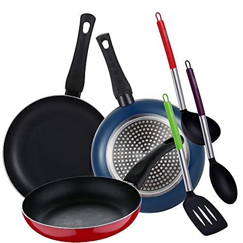 Set 3 Sartenes (20+24+28Cm) + 3 Utensilios, Aluminio Prensado, Aptas Para Inducción En Oferta Bergner Jumpy Set 3 Sartenes (20+24+28Cm) + 3 Utensilios De Cocina, Aluminio Prensado, Aptas Para Inducción
