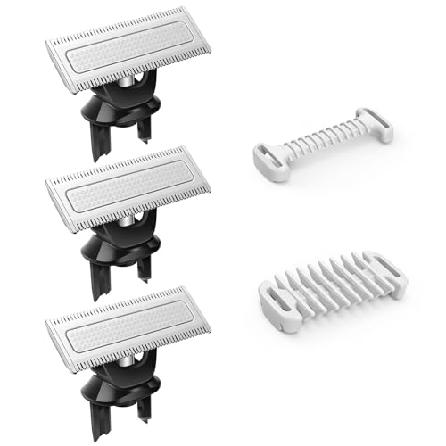 Cuchillas para O Blade Afeitadora Recambio Originales Cuchillas de Phiilipps OBlade, 3 cuchillas con zuecos Protector de piel íntima y peine corporal de 3 mm, Durables para corte de bordes y afeitado