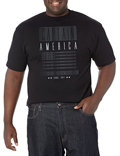 Marvel Greyout Capt T-Shirt Homme vêtement gris imprimé mode casual pour adulte