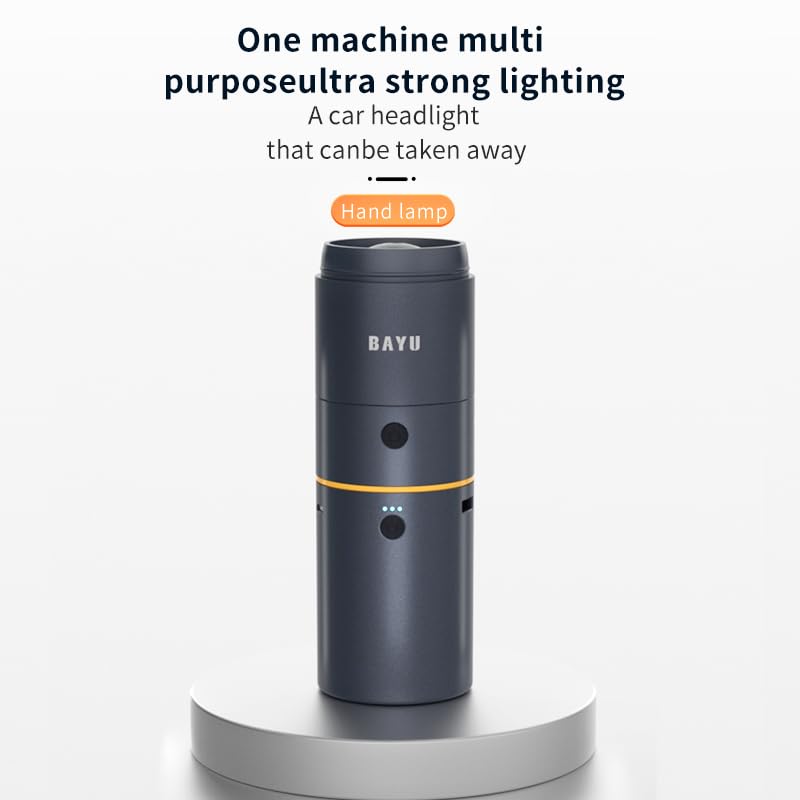 BAYU Portable car Lights, Outdoor Lights, Work Lights, 1200Lux Bright LED Lights, 6000mAh Rechargeable Magnetic, Wireless Battery Powered, Suitable for Outdoor Camping, Night Climbing, Night Fishing