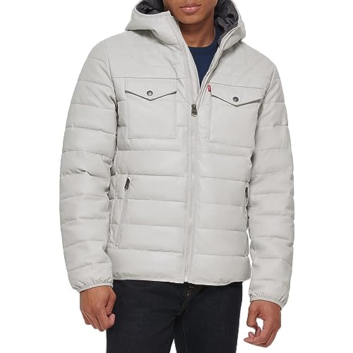 Image of Water Resistant Performance Stretch Hooded Puffer Jacket