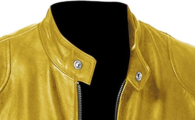 Men's Multi Pocket Pu Leather Jacket Stand Collar Zipper Cardigan Motorcycle Bomberjackets Zip Up Biker Outwear3