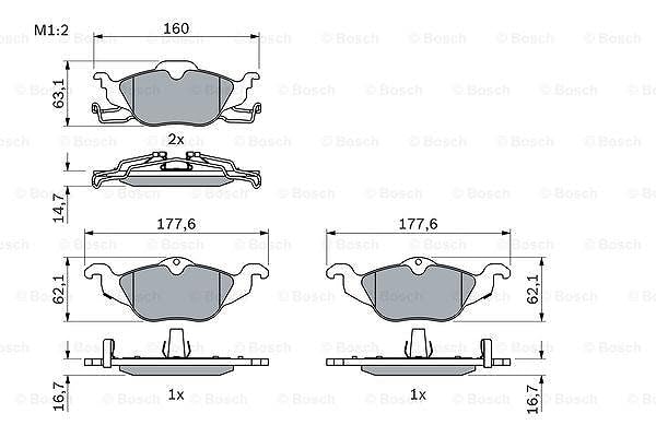 Bosch Fren Balatası Ön Opel Astra G 98 986424456 BP225