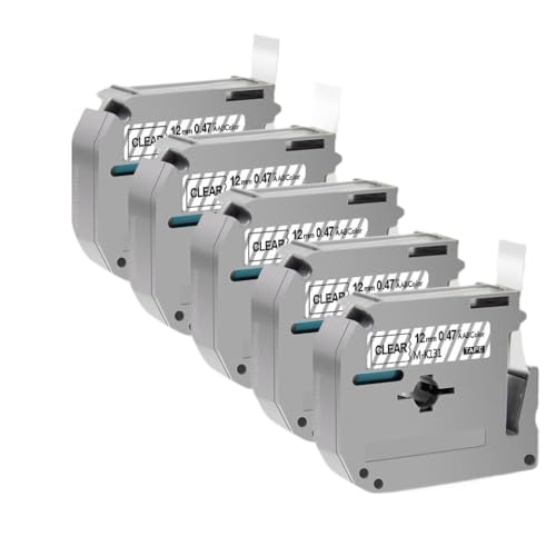 5PK MK231 M K231 �݊� MK ���x���e�[�v MK 231 MK 221 9 12 �~�����[�g�����x���J�[�g���b�W PT70 PT80 ���x�����[�J�[�ƌ݊���(5PK Black on Clear)