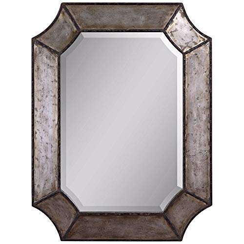 Uttermost Elliot 32" X 24" Antique Aluminum Wall Mirror #TOP29