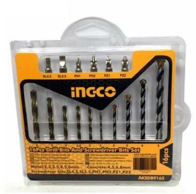 KROST 16pcs ingcco drill set Stainless Steel All in One Assorted Drill Bits and Screwdriver Bits Combo in Blister Packing (Black, 16 Piece) (B076T1W2YY) Amazon Price History, Amazon Price Tracker