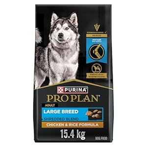 Purina Pro Plan Large Breed Dry Dog Food, Shredded Blend, Chicken & Rice 15.4kg