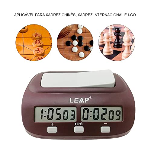 Relógio de Mesa Digital Profissional P/Xadrez Leap