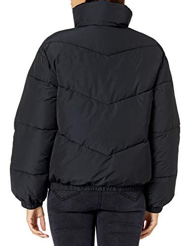 Amazon Essentials Women's Relaxed-Fit Mock-Neck Short Puffer Jacket (Available In Plus Size) (Previously Daily Ritual), Black, 2X #TOP1