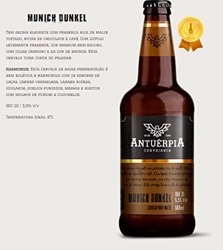 Cerveja Antuérpia, Munich Dunkel, Garrafa, 500ml 1un