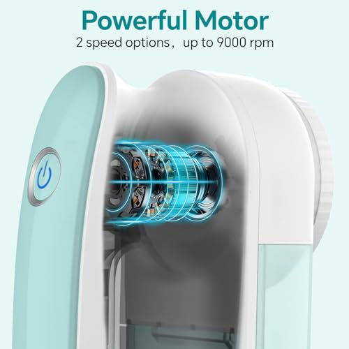 Image of BEAUTURAL Fabric Shaver and Lint Remover, Rechargeable Sweater Defuzzer with 2 Speeds, 1 Replaceable 6-Leaf Blade, Remove Fuzz, Lint Balls, Pills, Bobbles for Clothes and Furniture