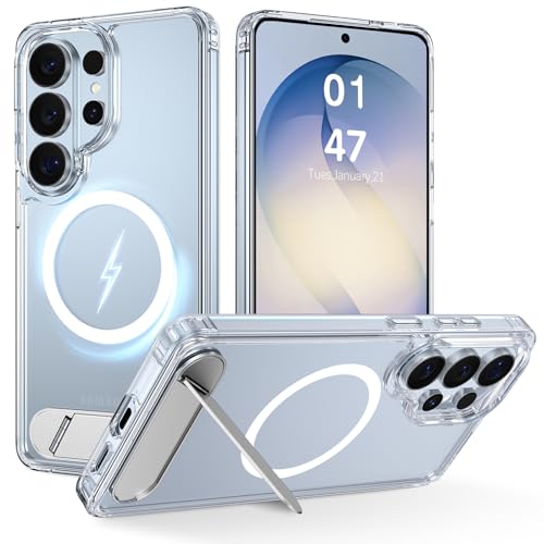 DUEDUE Magnetic Case for Samsung S26 Ultra, [Invisible Stand] [14FT Military Grade Protection][Fit for MagSafe] Slim Fit Phone Cover for Samsung S26 Ultra, Clear