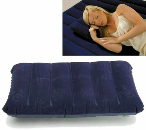 Fia Direct Large Inflatable Head Rest Cushion Rectangle Pillow Navy Blue - Image 2