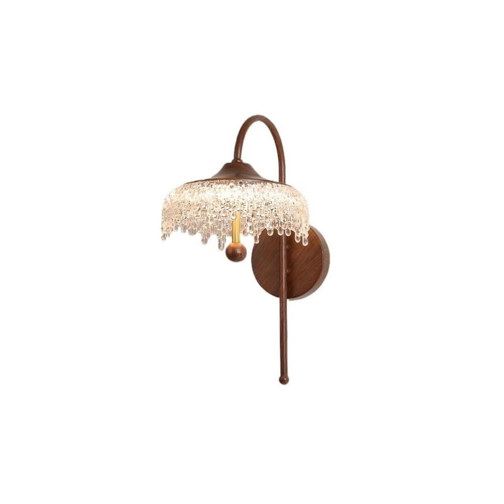 ZENY896V Bedroom Retro Walnut Color Light Luxury Decorative Lamps Corridor Bedroom Bedside Wall Lamp Wall Sconce