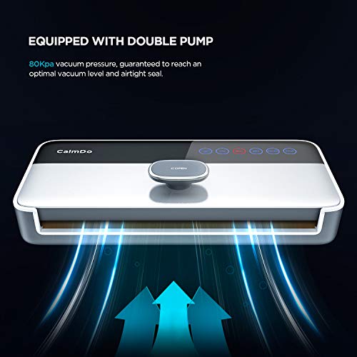 CalmDo Vacuum Sealer Machine, Food Vacuum Air Sealing System with Full Automatic Bag Sealing Technology for Food Saver Storage, CD-V001