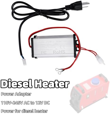 Diesel Air Heater 110V to 12V Power Converter Adapter, 300W 25A AC to DC Transformer for 5KW/8KW All-in-One Diesel Air Heater with Safety Protection for RVs Campervans & Garage Heating Systems - 4
