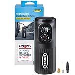 RING TYREINFLATE GO 2 Cordless Handheld Digital Tyre Inflator Air Compressor - Rechargeable With Internal Power Bank