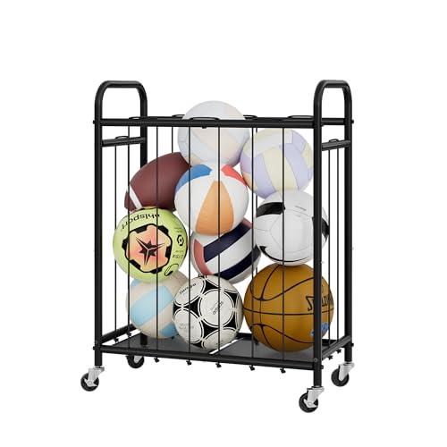 StorageWorks 160L Ball Cart with Wheels, Sports Ball Storage for Garage - image 1