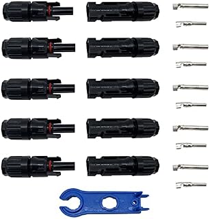 Solar Panel Connector, 5 Pairs MC4 Male/Female Connector for Solar Panel Systems Solar Panel Adaptor