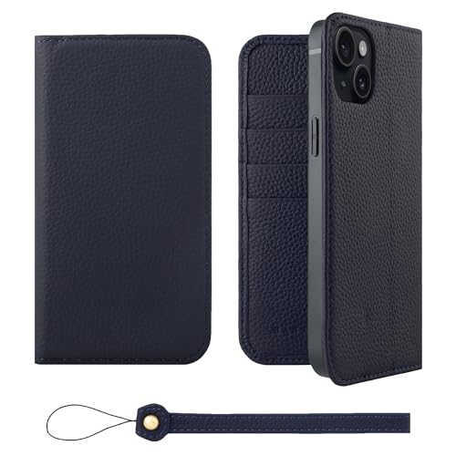 HANATORA for iPhone 15Plus �P�[�X �蒠�^ �{�v �X�}�z�P�[�X �X�}�z �X�^���h �X�g���b�v �t�� �V�������N�J�[�t���U�[ �x���g�Ȃ� �}�O�l�b�g�Ȃ� �l�C�r�[ H0XA-15Plus-Navy �M�t�g �a���� ���� �j�� �ޏ� 